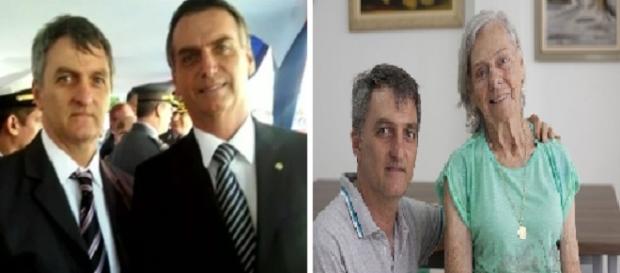 Foto montagem: Renato com seu irmão e sua mãe Foto montagem: Renato com seu irmão e sua mãe