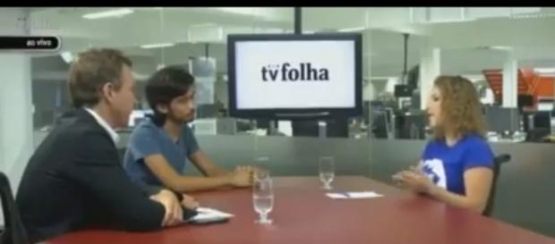 Debate entre Carina e líder do MBL (Reprodução-Facebook) Debate entre Carina e líder do MBL (Reprodução-Facebook)