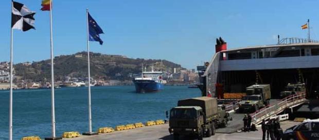 Simulacro en Ceuta. Foto: Comgeceu. Simulacro en Ceuta. Foto: Comgeceu.