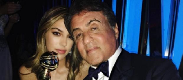 Sistine Rose Stallone y su padre Silvester Sistine Rose Stallone y su padre Silvester