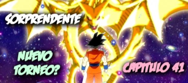 Goku frente al dios dragón Zarama. Goku frente al dios dragón Zarama.