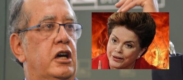 Gilmar Mendes e Dilma - Foto/Montagem Gilmar Mendes e Dilma - Foto/Montagem