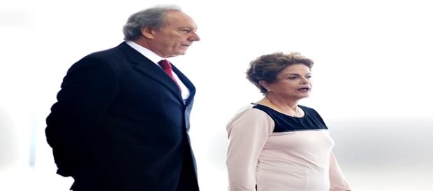 Lewandowski junto com Dilma Rousseff Lewandowski junto com Dilma Rousseff