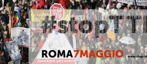 Manifestazione a Roma del 7 maggio Stop TTIP. Fonte: http://www.aiablazio.it/blog/roma-7-maggio-manifestazione-nazionale-stop-ttip