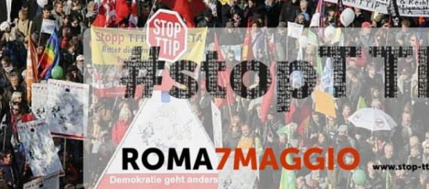 Manifestazione a Roma del 7 maggio Stop TTIP. Fonte: http://www.aiablazio.it/blog/roma-7-maggio-manifestazione-nazionale-stop-ttip Manifestazione a Roma del 7 maggio Stop TTIP. Fonte: http://www.aiablazio.it/blog/roma-7-maggio-manifestazione-nazionale-stop-ttip