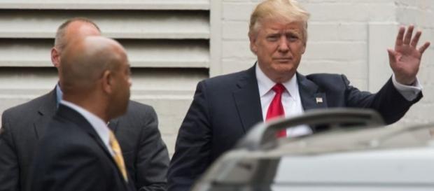 Trump después de la reunión con Ryan Trump después de la reunión con Ryan