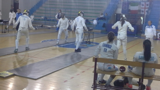 Gli atleti durante gli assalti