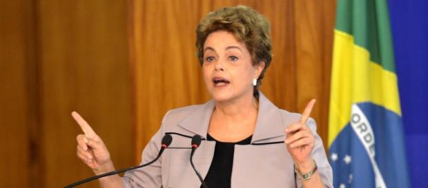 Dilma Roussef, en plein discours Dilma Roussef, en plein discours