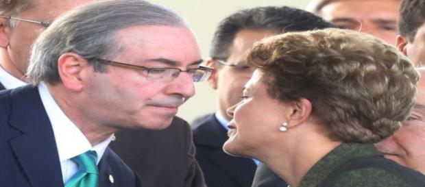 Eduardo Cunha e Dilma Rousseff: caminhos opostos Eduardo Cunha e Dilma Rousseff: caminhos opostos