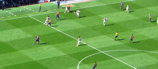 El Rayo Vallecano en un partido ante el F. C. Barcelona El Rayo Vallecano en un partido ante el F. C. Barcelona