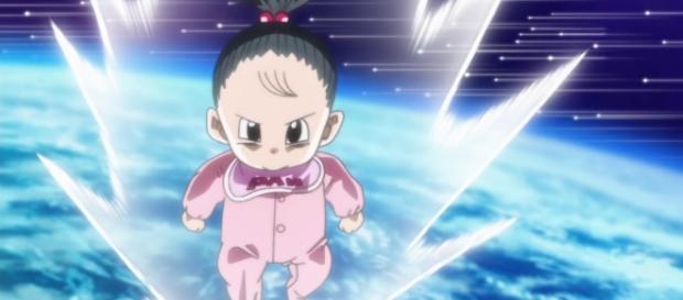 Pan realizado una pequeña expulsión de su ki. Pan realizado una pequeña expulsión de su ki.