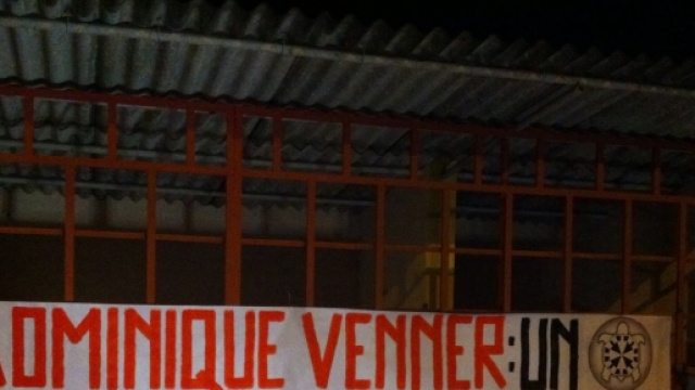 Striscione di Casa Pound in ricordo di Dominique Venner