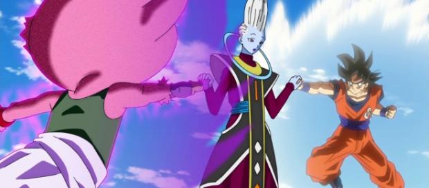 Goku vs Bills/Monaka son detenidos por wiss. Goku vs Bills/Monaka son detenidos por wiss.