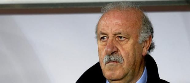 Vicente del Bosque observa un partido desde el banquillo. Vicente del Bosque observa un partido desde el banquillo.
