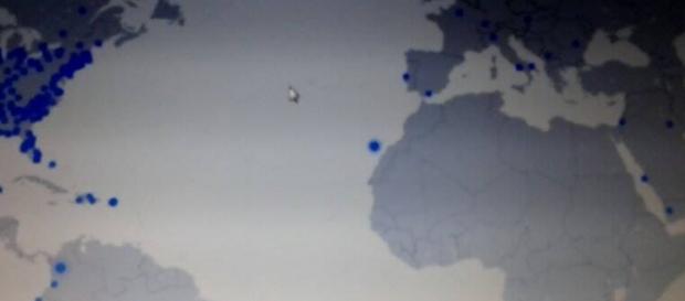 Nella foto la mappa Facebook che indica le dirette Nella foto la mappa Facebook che indica le dirette