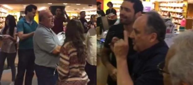 Confusão com Cristovam Buarque em livraria Confusão com Cristovam Buarque em livraria