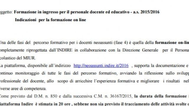 Come si svolge la formazione online su Indire