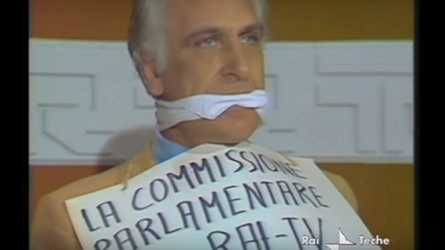Pannella nel 1978 contesta la commissione parlamentare della RAI