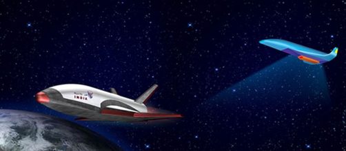 Immagine artistica dello Space Shuttle indiano (ISRO).