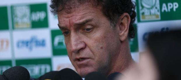 Técnico Cuca concede entrevista na Academia de Futebol (Foto: Cesar Greco/Ag Palmeiras/Divulgação) Técnico Cuca concede entrevista na Academia de Futebol (Foto: Cesar Greco/Ag Palmeiras/Divulgação)