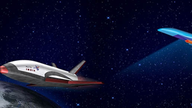 Immagine artistica dello Space Shuttle indiano (ISRO).