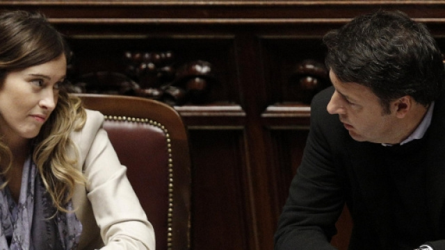 Maria Elena Boschi e Matteo Renzi.