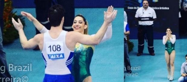 Diego celebrou conquista na Copa do Mundo de Ginástica com a irmã, Daniele Diego celebrou conquista na Copa do Mundo de Ginástica com a irmã, Daniele