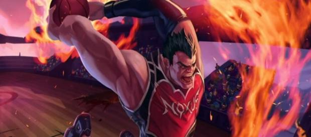 Darius rey del mate, aspecto del campeón de League of Legends. Darius rey del mate, aspecto del campeón de League of Legends.