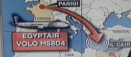 Mappa dell'ultimo volo Egyptair MS840