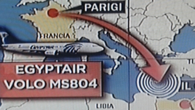 Mappa dell'ultimo volo Egyptair MS840