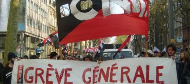 la greve : banderole greve generale la greve : banderole greve generale