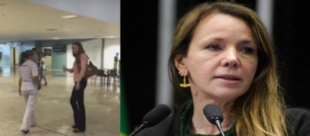 Senadora volta da Europa e passa por constrangimento Senadora volta da Europa e passa por constrangimento