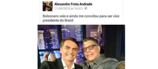 Frota pode ser vice de Bolsonaro em 2018 Frota pode ser vice de Bolsonaro em 2018