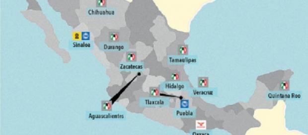 Los estados donde se estaran celebrando elecciones este 5 de Junio 2016 Los estados donde se estaran celebrando elecciones este 5 de Junio 2016
