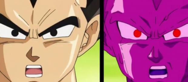Vegeta versus su réplica exacta. Vegeta versus su réplica exacta.