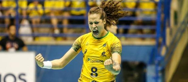 A seleção brasileira de handebol foi campeã mundial, em 2013 A seleção brasileira de handebol foi campeã mundial, em 2013