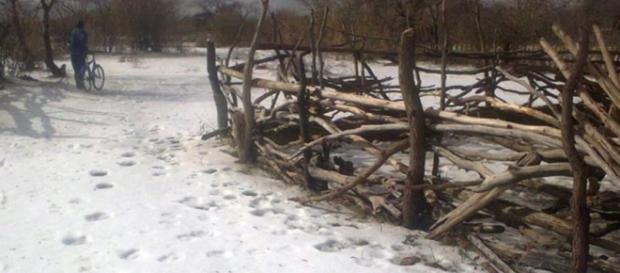 'Snow' in Zimbabwe / Photo via public domain, Facebook 'Snow' in Zimbabwe / Photo via public domain, Facebook