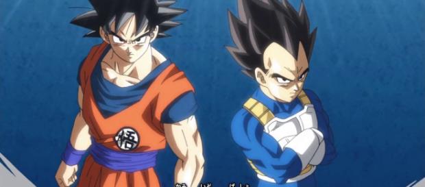 El enfrentamiento entre Gokú y la copia de Vegeta El enfrentamiento entre Gokú y la copia de Vegeta