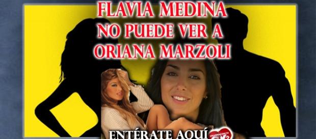 Flavia enojada con su amiga Oriana Flavia enojada con su amiga Oriana