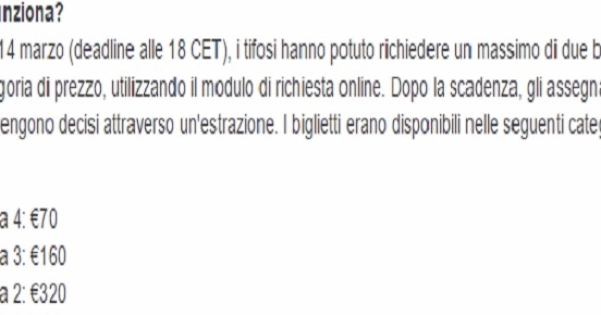 Finale Champions 2016 biglietti sono ancora in vendita? Facciamo chiarezza