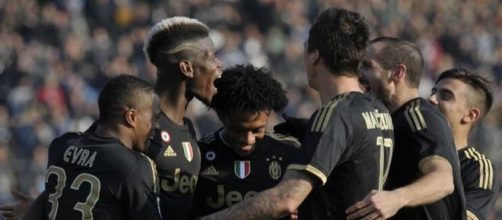 La Juventus esulta dopo un gol