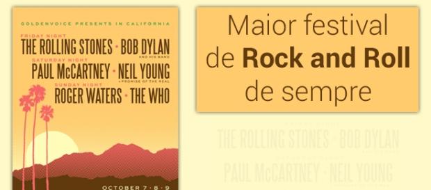 Cartaz do maior festival de rock and roll do mundo - Foto: Reprodução Desert Trip Cartaz do maior festival de rock and roll do mundo - Foto: Reprodução Desert Trip