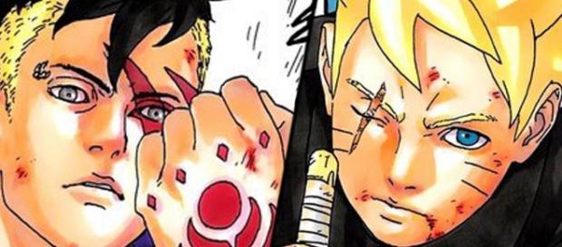 Boruto, hijo de Naruto, se enfrenta a Kawaki Boruto, hijo de Naruto, se enfrenta a Kawaki