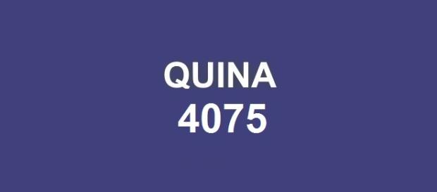 Quina 4075; Sorteio realizado nessa quarta-feira, dia 4. Quina 4075; Sorteio realizado nessa quarta-feira, dia 4.