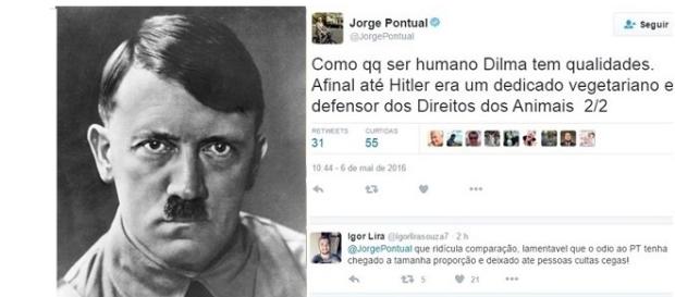 Jornalista da Globo compara Dilma a Hitler Jornalista da Globo compara Dilma a Hitler