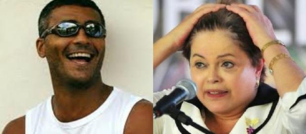Romário e Dilma Rousseff - Foto/Montagem Romário e Dilma Rousseff - Foto/Montagem