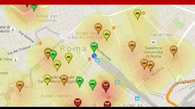 Un esempio della app Zanzamapp
