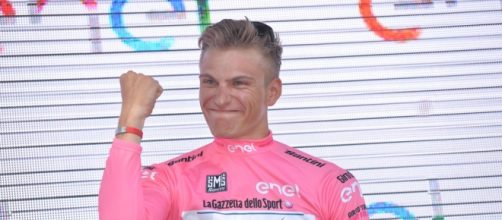 Marcel Kittel sul podio di ieri.