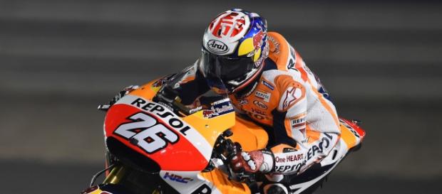 Dani Pedrosa a los mandos de su Honda Dani Pedrosa a los mandos de su Honda