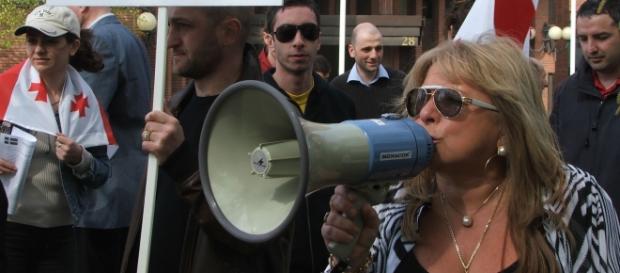 Le 1er Mai 2008 à Stockholm, des Géorgiens protestent contre les visées de Moscou sur leur pays : "Non au retour à l'URSS !" (Photo : Daniel Malanski) Le 1er Mai 2008 à Stockholm, des Géorgiens protestent contre les visées de Moscou sur leur pays : "Non au retour à l'URSS !" (Photo : Daniel Malanski)